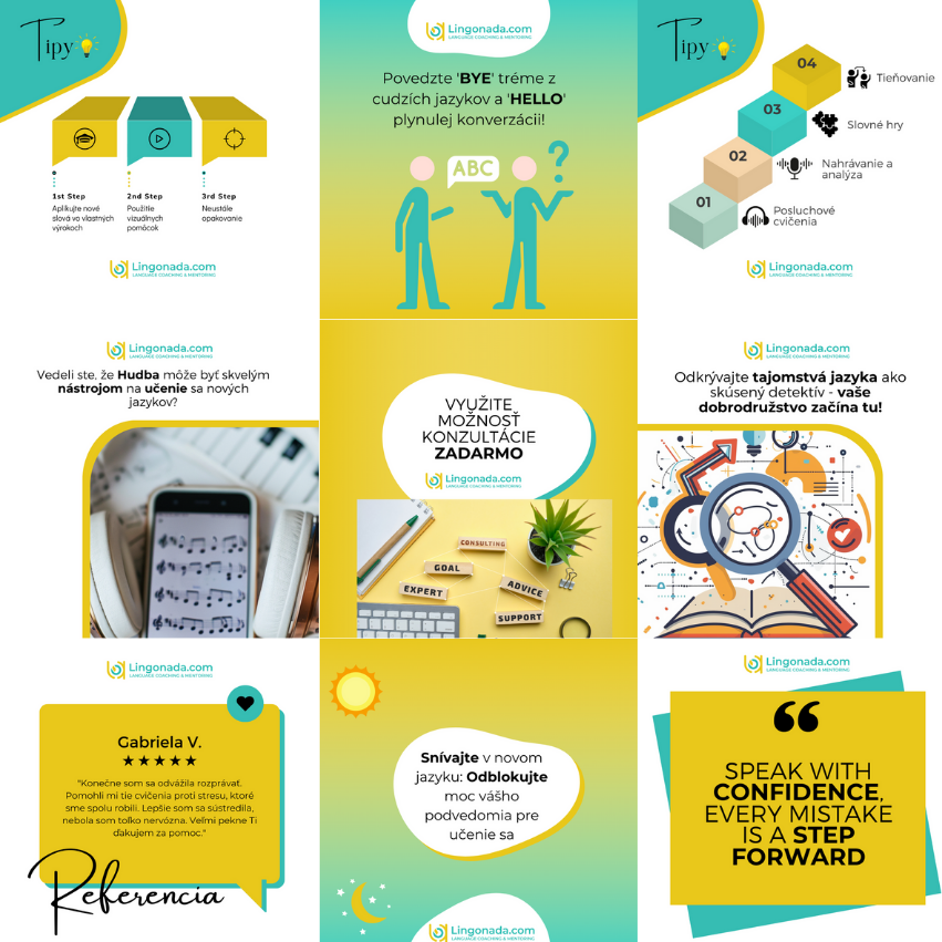 Social media grafiky pre Lingonada